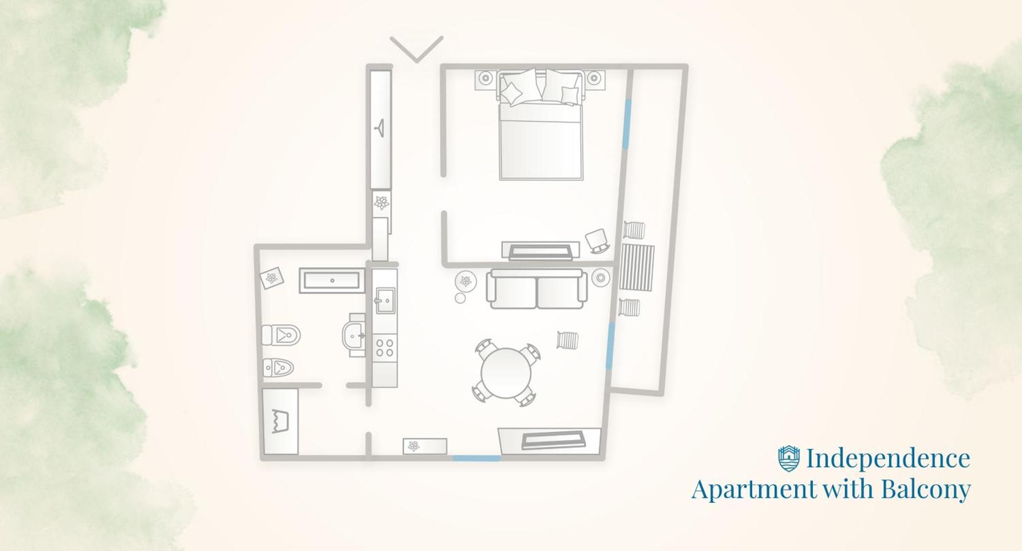 Independence Apartment With Balcony By Rent All Комо Экстерьер фото